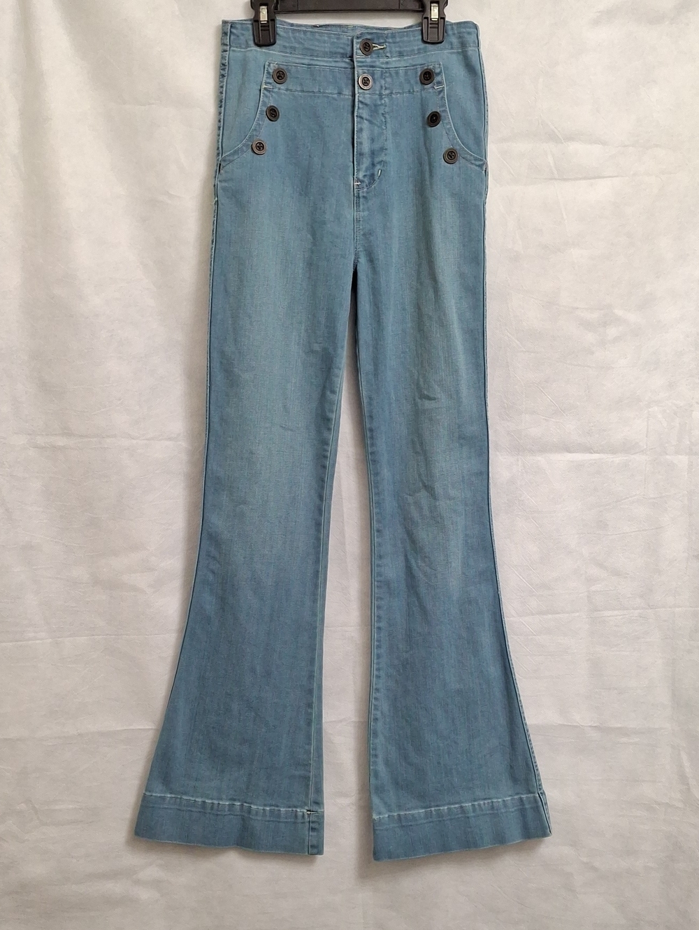 BDG Light Blue High-Waist Sailor Flare Jeans